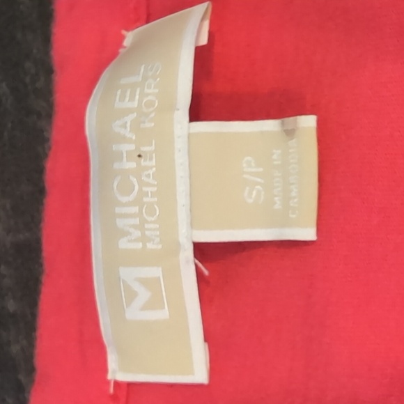 Michael Kors Short Sleeve Top Zipper Shoulder Coral Orange Tshirt Womens Small - Picture 10 of 12